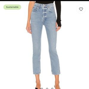 AGOLDE Riley High Rise Straight Crop in Shiver